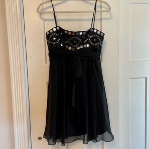 Black bcbg mirror dress